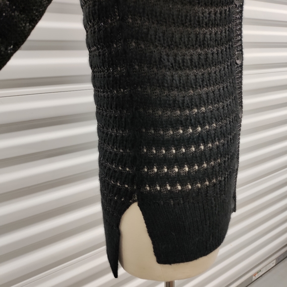 Rag & Bone | Alpaca & Viscose Black Open Knit Cardigan Sweater Womens Size XS - Picture 11 of 16